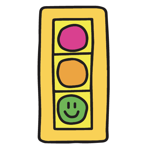 smiling traffic light